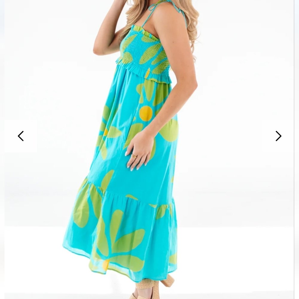 Resort Ready! Smocked Summer Midi Dress-NWT - Picture 7 of 16